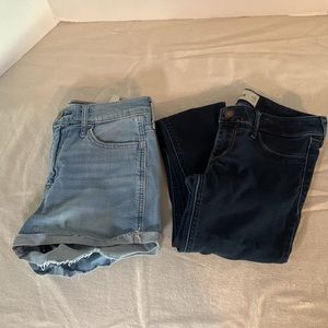 Womens Size 3 Waist 26 Denim Shorts & Jeans Lot of 2 by Hollister